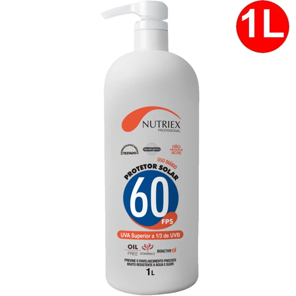 Protetor solar fps60 corporal nutriex profissional 1l