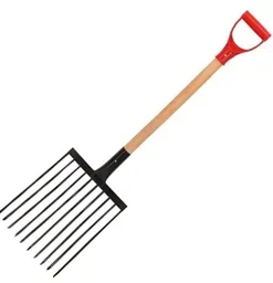 Forcado reto com 10 dentes c/cabo