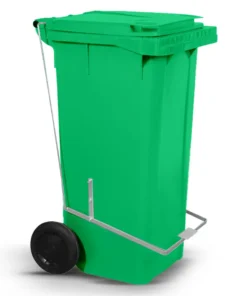 Lixeira 120lt c/pedal verde