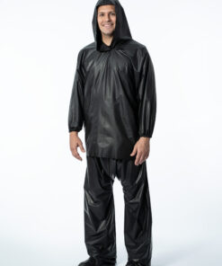 Conjunto motociclista vinil preto (reutilizavel) brasmo