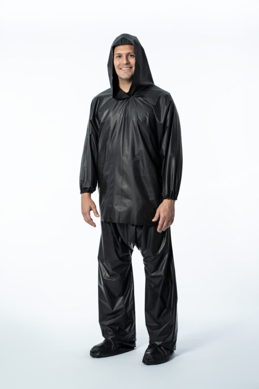 Conjunto motociclista vinil preto (reutilizavel) brasmo