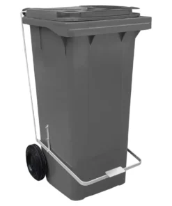 Lixeira 120lt c/pedal cinza