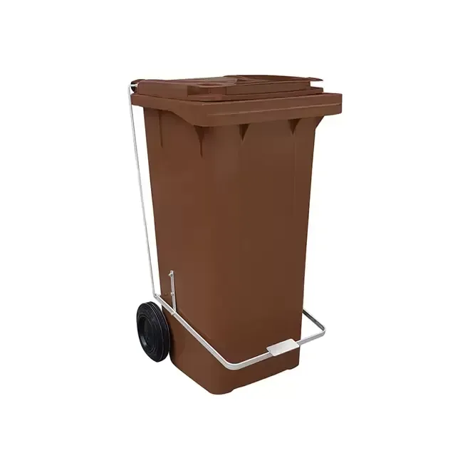 Lixeira 120lt c/pedal marron
